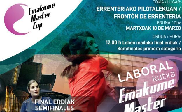 Las finales de primera de la Emakume Master, en el frontón Agustina Otaola