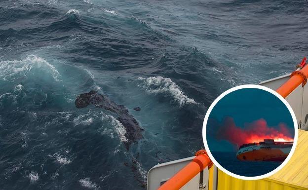 La marea negra del mercante naufragado no llegará este fin de semana a la costa vasca