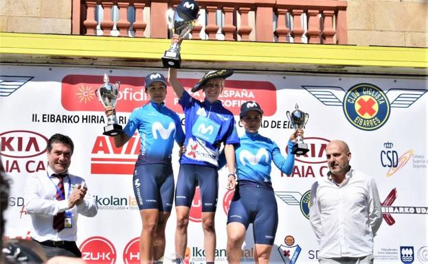 Oyarbide, tercera en la exhibición del Movistar femenino en Eibar