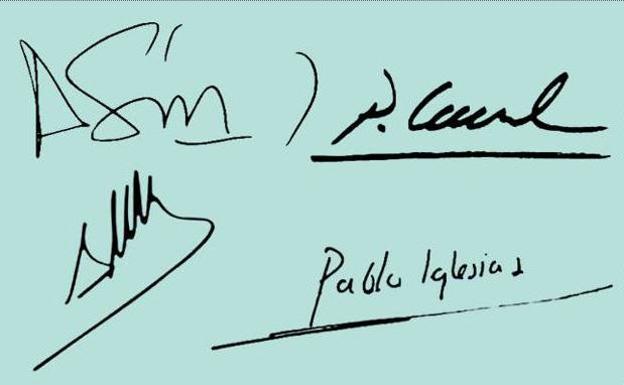 Dime cómo firman... y te diré cómo son nuestros políticos