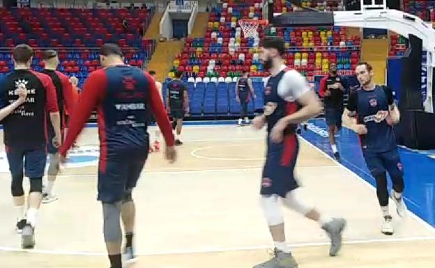 El Baskonia ya entrena en el Megasport Arena de Moscú