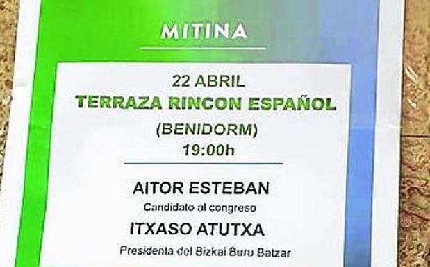 PNV y Bildu se van a Benidorm a hacer campaña en vacaciones