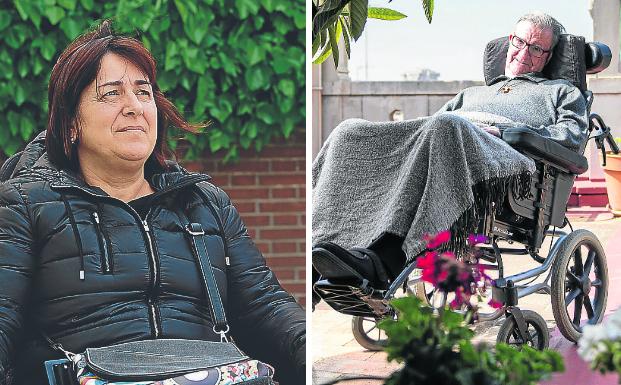 Dos enfermos de ELA, a favor y en contra de la eutanasia