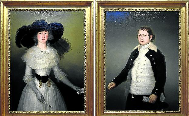 Los tres 'goyas' que han vuelto a Bizkaia tienen detalles de sus mejores retratos