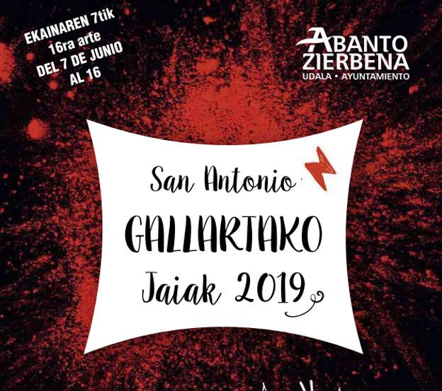 Programa de fiestas de Gallarta 2019: San Antonio Jaiak