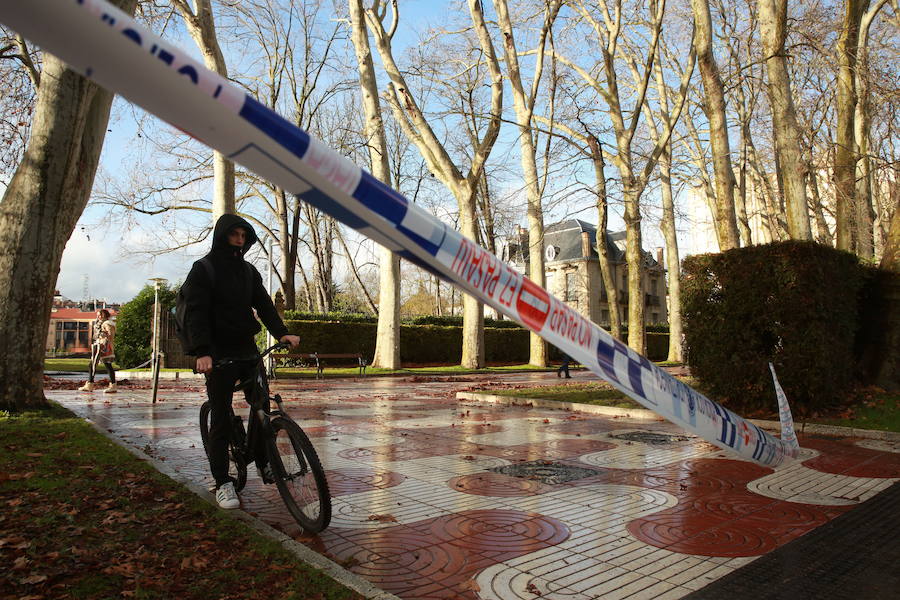Cerrado el parque María de Maeztu por riesgo de caída de ramas por el viento