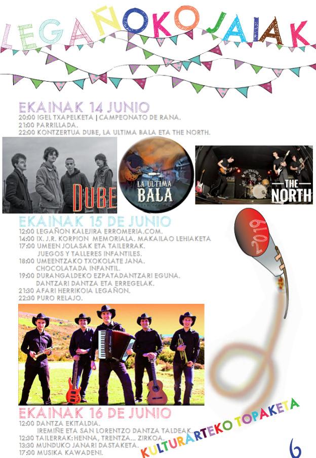 Programa de fiestas de Berriz 2019: Legañoko jaiak