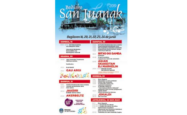 Programa de fiestas de Bedia 2019: San Juan Jaiak