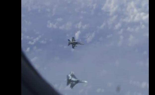 Un F-18 español protagoniza un incidente con cazas rusos sobre el Báltico