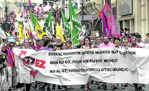 La izquierda abertzale busca apropiarse del 'no' al G-7 de Biarritz para ganar visibilidad internacional