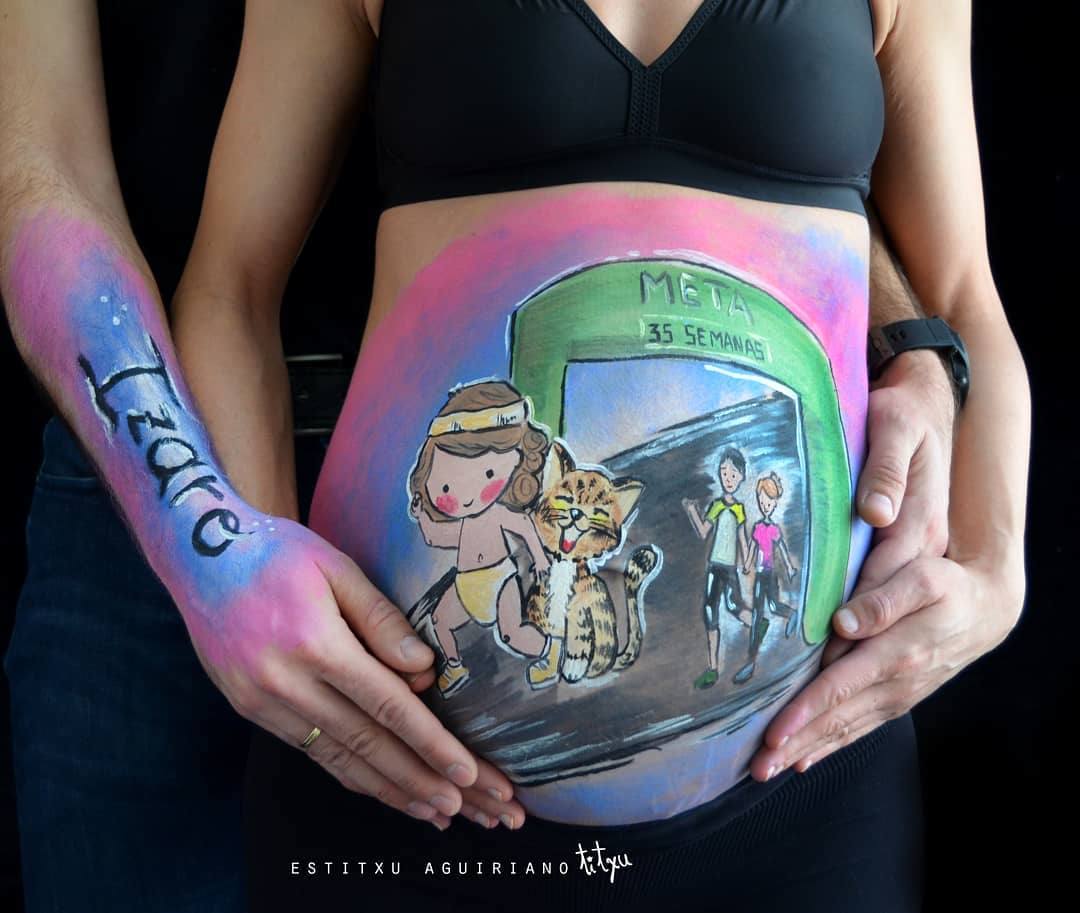 Belly Painting en Bilbao y fotografía de embarazo - Atrapando