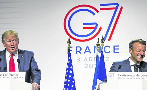 El G-7 de Macron consigue rebajar las tensiones comerciales y apaciguar a Trump