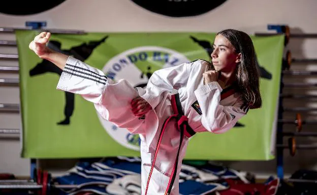 Izaro Marchán, en el Europeo de taekwondo con tan solo 12 años