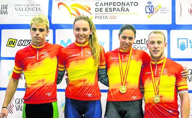 Tania Calvo reina en ciclismo en pista