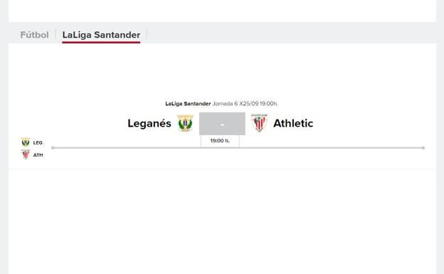 Leganes - Athletic: horario y TV