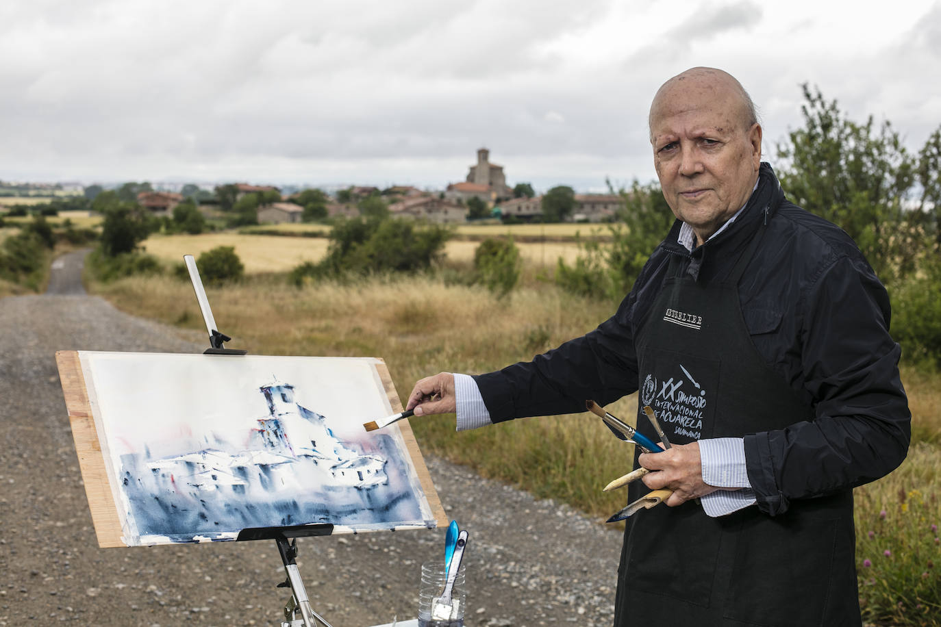 Álava a pinceladas. Julián Sánchez. Mendoza en azul índigo
