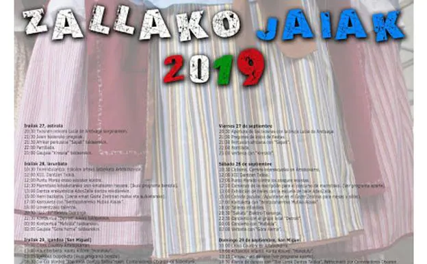 Programa de fiestas de Zalla 2019: San Miguel Jaiak