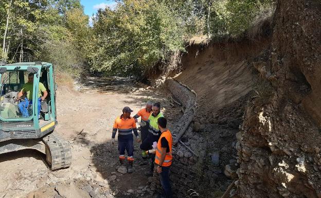 URA restaura la ribera del río Vadillo, en Kuartango