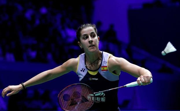 Carolina Marín. /Yoan Valat (Efe)