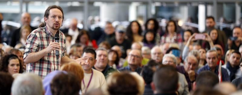 Iglesias advierte en Bilbao que un pacto PSOE-PP «pondría en cuestión» la autonomía vasca