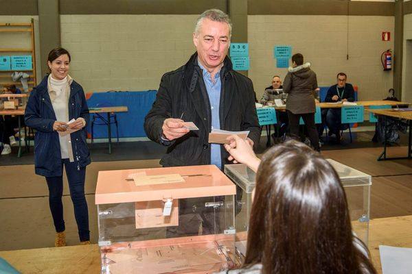 Los políticos vascos acuden a las urnas