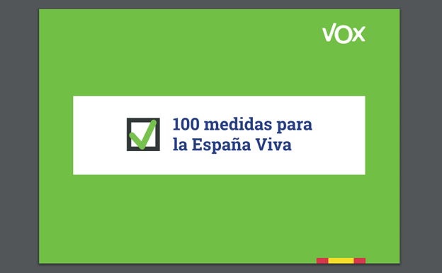 Programa electoral de VOX en las elecciones generales 2019