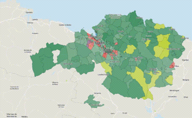 El voto en Euskadi, calle a calle
