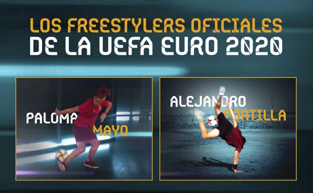 Paloma Mayo y Alejandro Portilla, freestylers de la Euro 2020 en Bilbao - El Correo