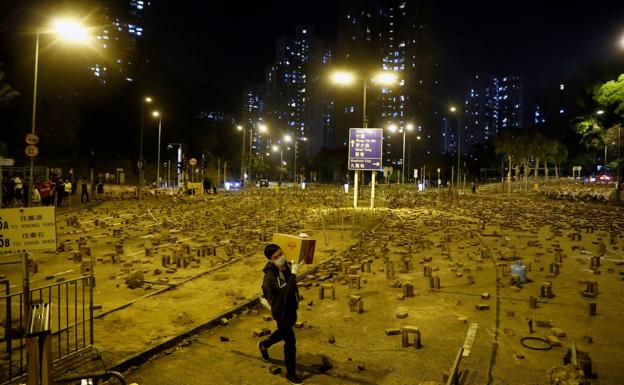 Parálisis total en Hong Kong