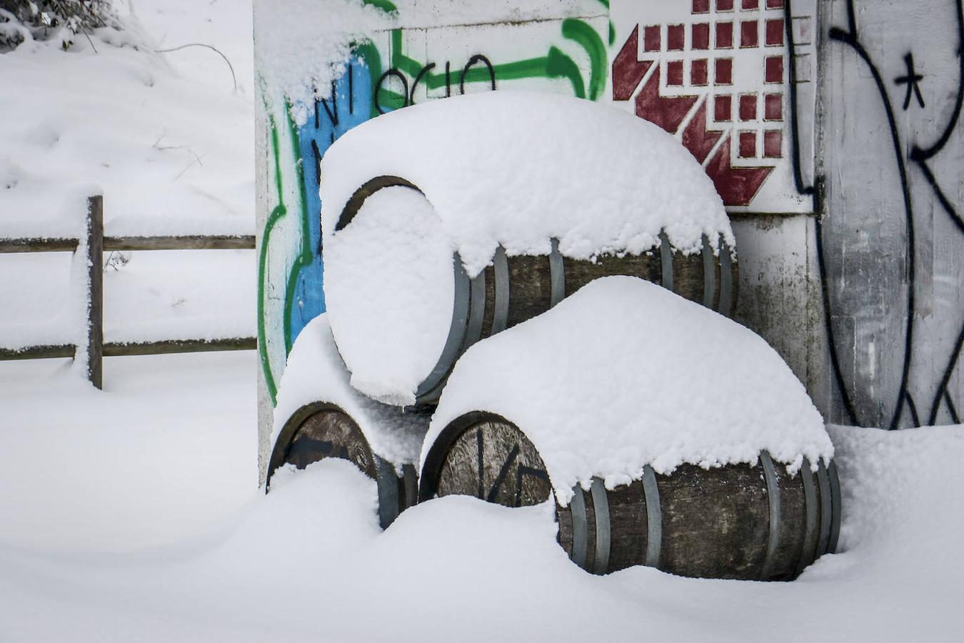 Estampas invernales en los puertos alaveses