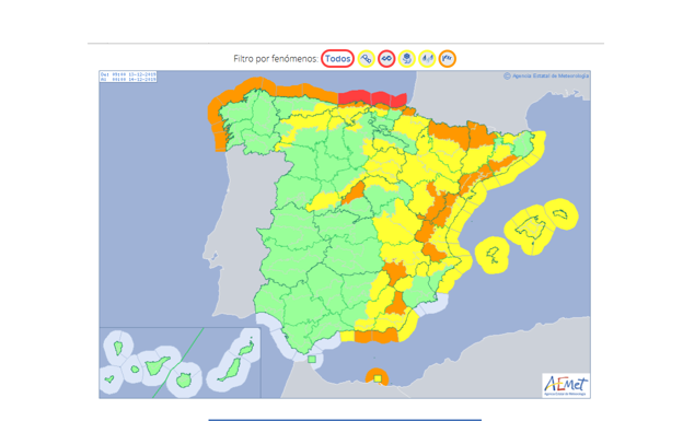 Aemet: Alerta roja en la costa del País Vasco y Cantabria hoy