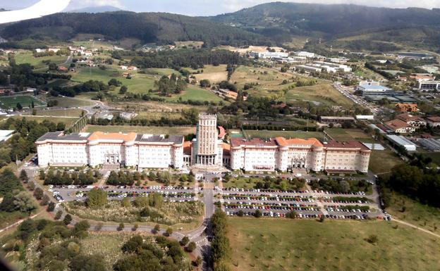 A vista de pájaro por el valle del Txorierri