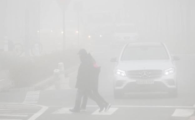 Álava se queda helada y bajo una capa de niebla