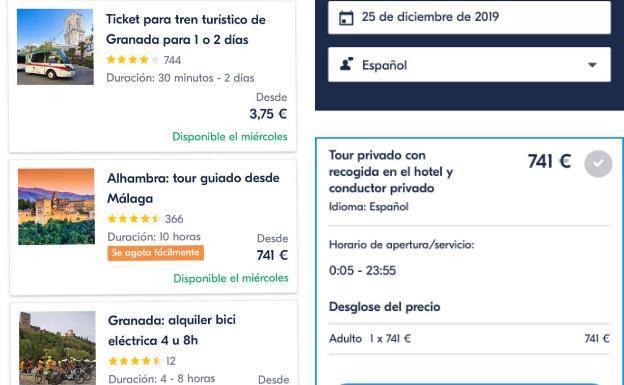 Una web vende entradas de la Alhambra a 741 euros para los dos únicos días del año que cierra