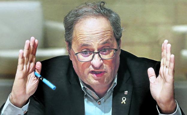 Torra se aferra al cargo y desoye también la orden del Supremo para que deje el Parlament