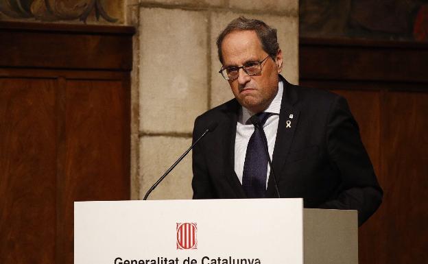 Torra anuncia por sorpresa una declaración institucional para hoy