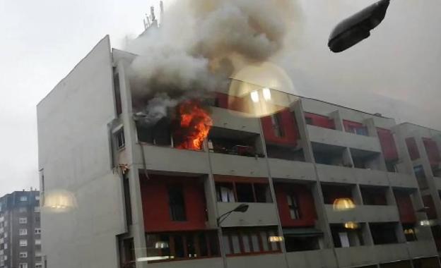 Un herido al incendiarse un piso en San Ignacio