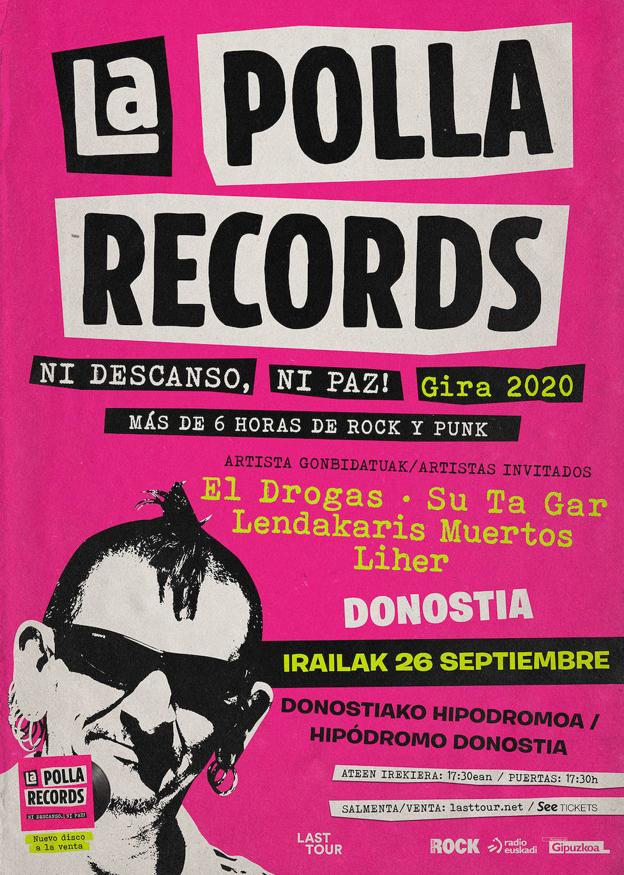 Fecha y entradas del concierto de La Polla en Donostia en 2020