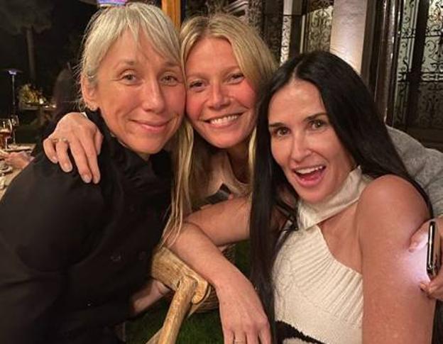 Gwyneth Paltrow y Demi Moore: sin maquillaje, de fiesta y sin filtros