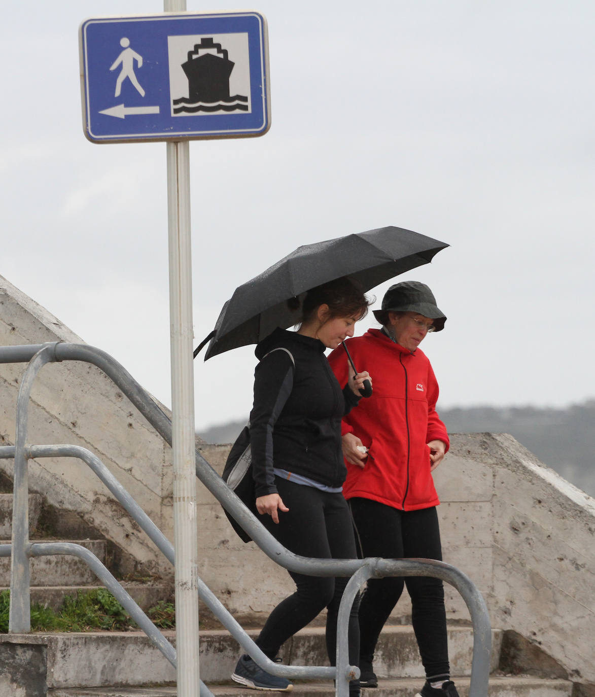 El viento golpeó con fuerza el paseo de Ereaga