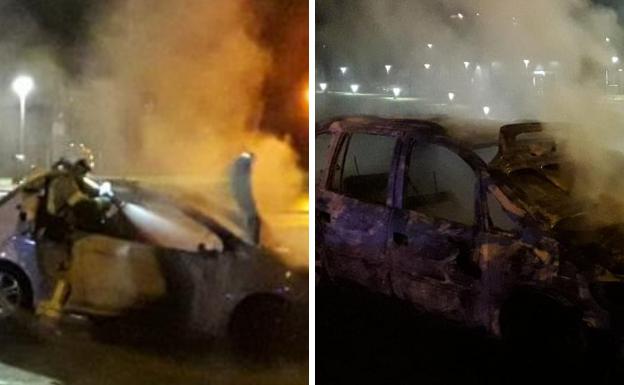 Incendiados dos coches en Maruri