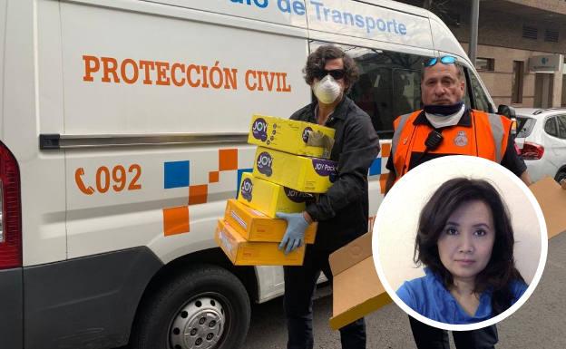 La familia de la peregrina estadounidense asesinada en Astorga dona mascarillas