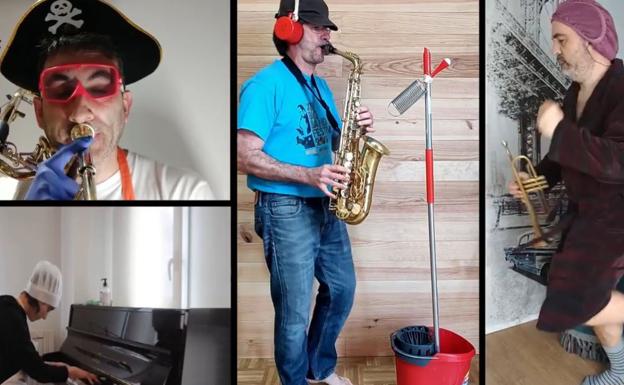 La divertida y original retreta confinada de la Gasteiz Big Band