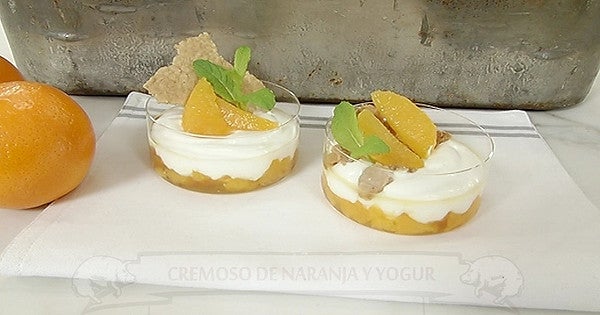 Cremoso de naranja y yogur