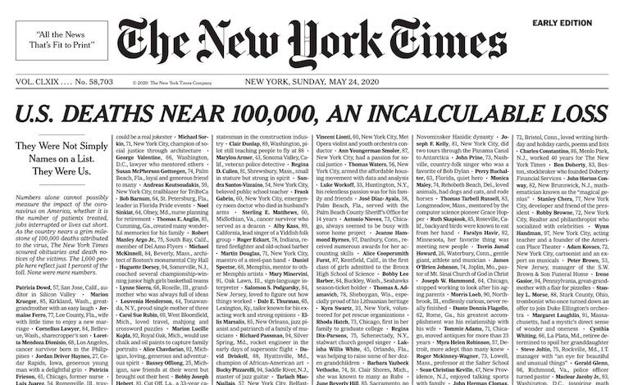 La portada más impactante de 'The New York Times'