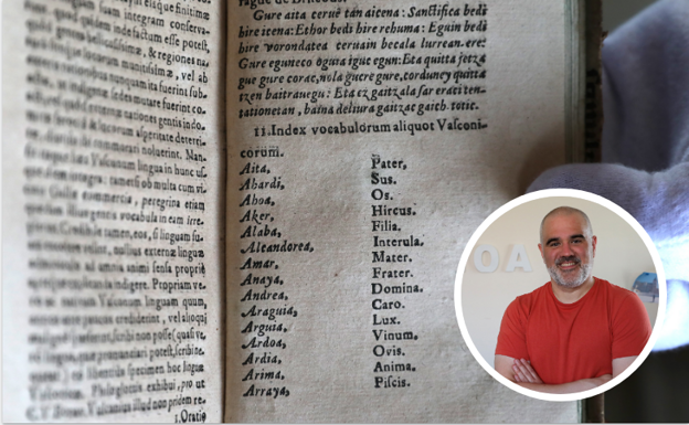 Hallan en Italia un libro impreso en 1610 con cien palabras en euskera