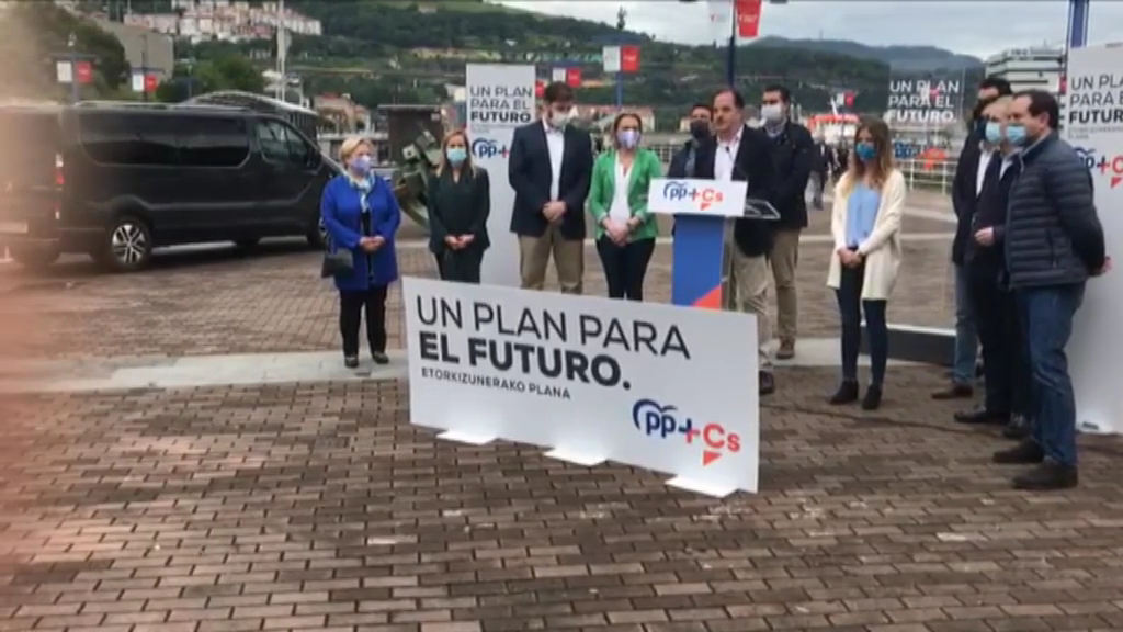 Iturgaiz presenta a PP+Cs como «dique de contención» al nacionalismo y a la «caótica gestión» de Sánchez y Urkullu