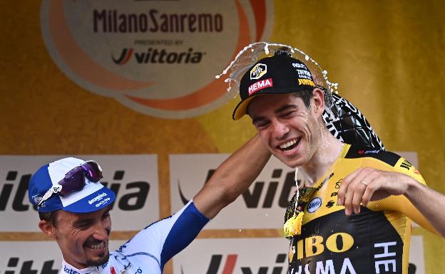 Van Aert también gana la Milán-San Remo con Aranburu séptimo