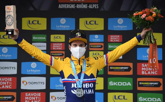 Dumoulin protege a Roglic del acoso de Landa en el Dauphiné