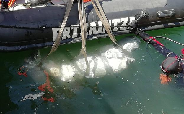 Sumergen un cadáver ficticio en un embalse de Arrankudiaga para confundir a la Ertzaintza